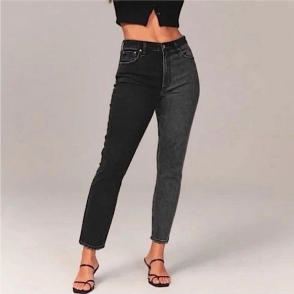 NWT Abercrombie & Fitch The Skinny High Rise Curve Love Two Tone Jeans Size 27/4 - Picture 11 of 13